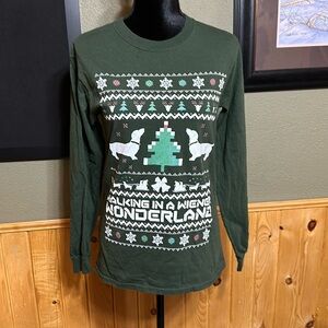 Walking in a wiener wonderland long sleeved t-shirt